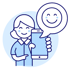 User Happy Phone 4 Illustration from UX Duotone Set