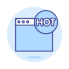 Browser Hot Sign Illustration from UX Duotone Set