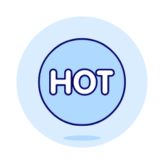 Hot Circle Sign Illustration from UX Duotone Set