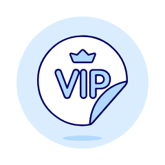 Gold Vip Sticker Illustration from UX Duotone Set