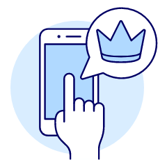 Phone Crown Tap 1 Illustration from UX Duotone Set
