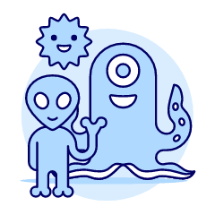 Aliens Welcome Illustration from UX Duotone Set