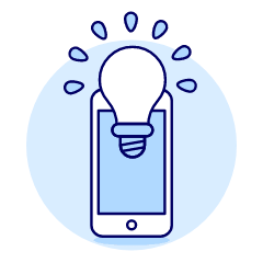 Phone App Idea Illustration from UX Duotone Set