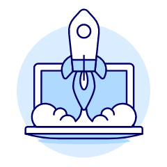 App Launch Laptop Illustration from UX Duotone Set