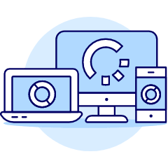 Responsive App Illustration from UX Duotone Set