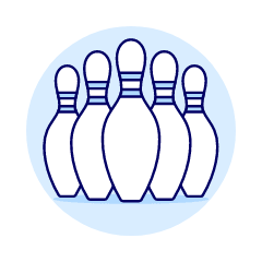 Sports Bowling Pins Illustration from UX Duotone Set