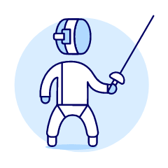 Sports Swordsmanship 2 Illustration from UX Duotone Set