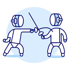 Sports Swordsmanship 3 Illustration from UX Duotone Set