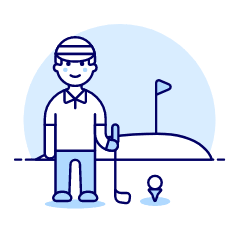 Sports Golf 7 Illustration from UX Duotone Set