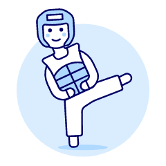 Sport Taekwondo 7 Illustration from UX Duotone Set