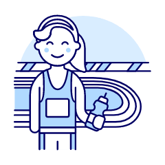 Sports Running Athlete 4 Illustration from UX Duotone Set