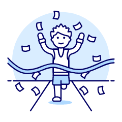 Sports Running Winner 1 Illustration from UX Duotone Set