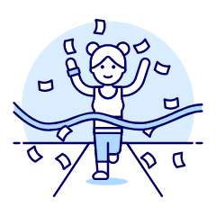 Sports Running Winner 2 Illustration from UX Duotone Set