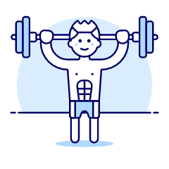 Training Bodybuilder 1 Illustration from UX Duotone Set