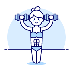 Training Bodybuilder 2 Illustration from UX Duotone Set
