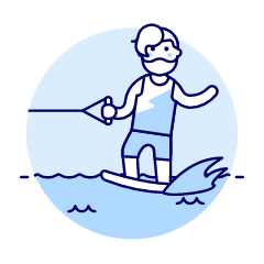 Wakeboarding 7 Illustration from UX Duotone Set