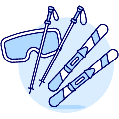 Sport Ski Illustration from UX Duotone Set