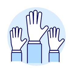 Raise Hands Illustration from UX Duotone Set