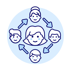 Team Hierarchy 2 4 Illustration from UX Duotone Set