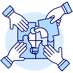 Team Idea Puzzle 1 Illustration from UX Duotone Set