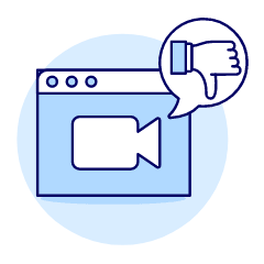 Video Browser Dislike Illustration from UX Duotone Set