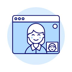 Video Conference Browser 1 1 Illustration from UX Duotone Set