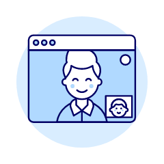 Video Conference Browser 1 4 Illustration from UX Duotone Set