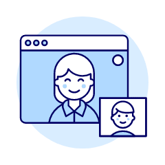 Video Conference Browser 2 1 Illustration from UX Duotone Set