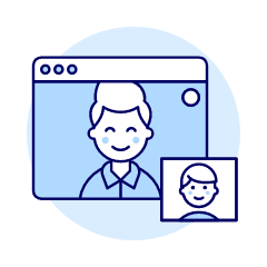 Video Conference Browser 2 4 Illustration from UX Duotone Set