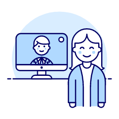 Video Conference Imac 1 1 Illustration from UX Duotone Set