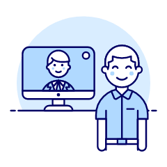 Video Conference Imac 1 4 Illustration from UX Duotone Set