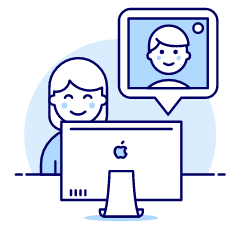 Video Conference Imac 2 1 Illustration from UX Duotone Set