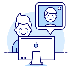 Video Conference Imac 2 4 Illustration from UX Duotone Set