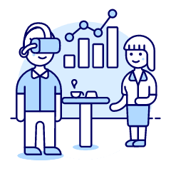 Virtual Meeting 1 Illustration from UX Duotone Set