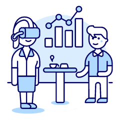 Virtual Meeting 4 Illustration from UX Duotone Set