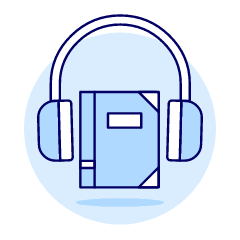 Audio Book Illustration from UX Duotone Set