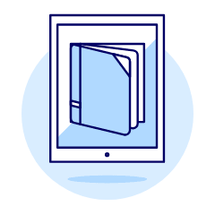 E Book Illustration from UX Duotone Set