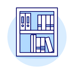 Book Shelf Illustration from UX Duotone Set