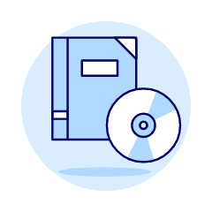 Note And Disk Illustration from UX Duotone Set