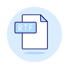 Rtf File Illustration from UX Duotone Set