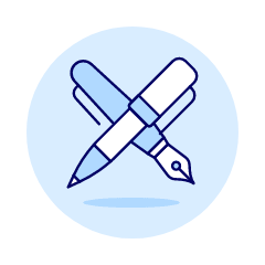 Pen And Pen Illustration from UX Duotone Set