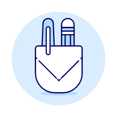 Pen Pocket Illustration from UX Duotone Set