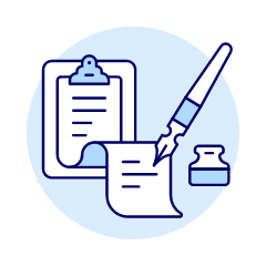 Ink Writing Illustration from UX Duotone Set