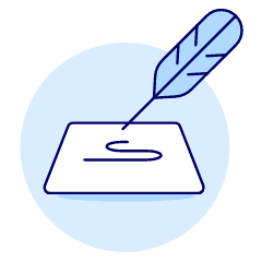 Quill Drawing Illustration from UX Duotone Set