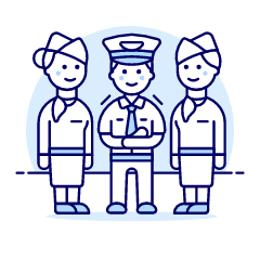 Pilot And Crew 4 Illustration from UX Duotone Set