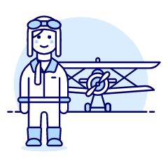 Pilot And Propeller 1 Illustration from UX Duotone Set