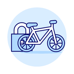 Bike Padlock Illustration from UX Duotone Set