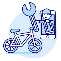 Bike Repair App 1 Illustration from UX Duotone Set