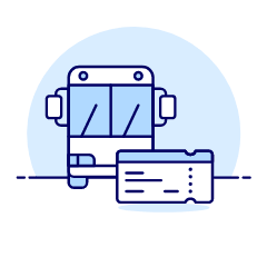 Bus Transit Ticket Illustration from UX Duotone Set