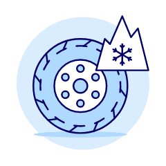 Winter Tire Illustration from UX Duotone Set